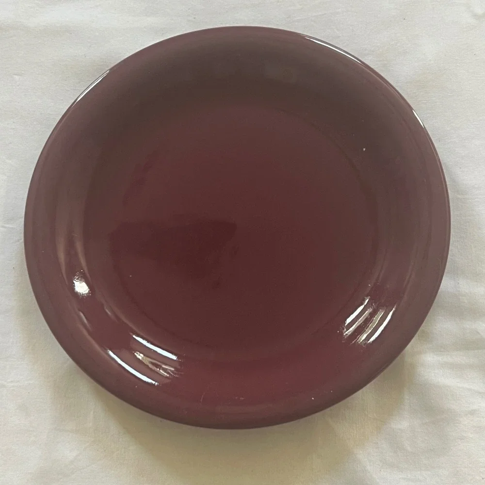 Eddie Bauer Home Salad Plate Burgundy Red Stoneware Glossy Dinnerware 8 inch